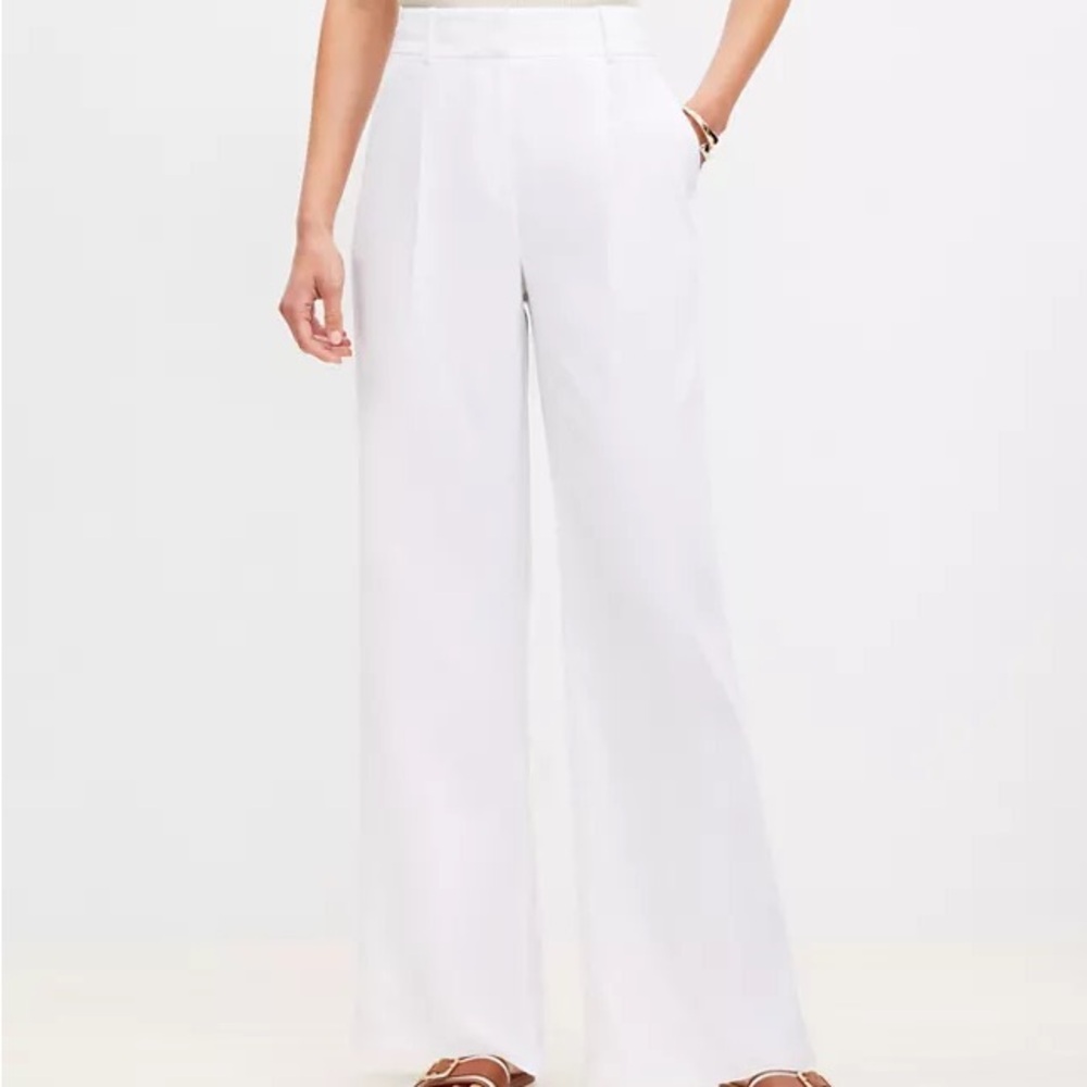 LOFT White Trousers Elegant Fit